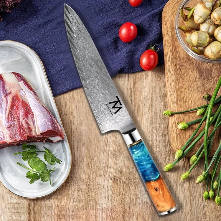 Нож Cuchillo из дамасской стали высокого качества кованый кухонный японский нож ручной работы острые режущие кухонные поварские