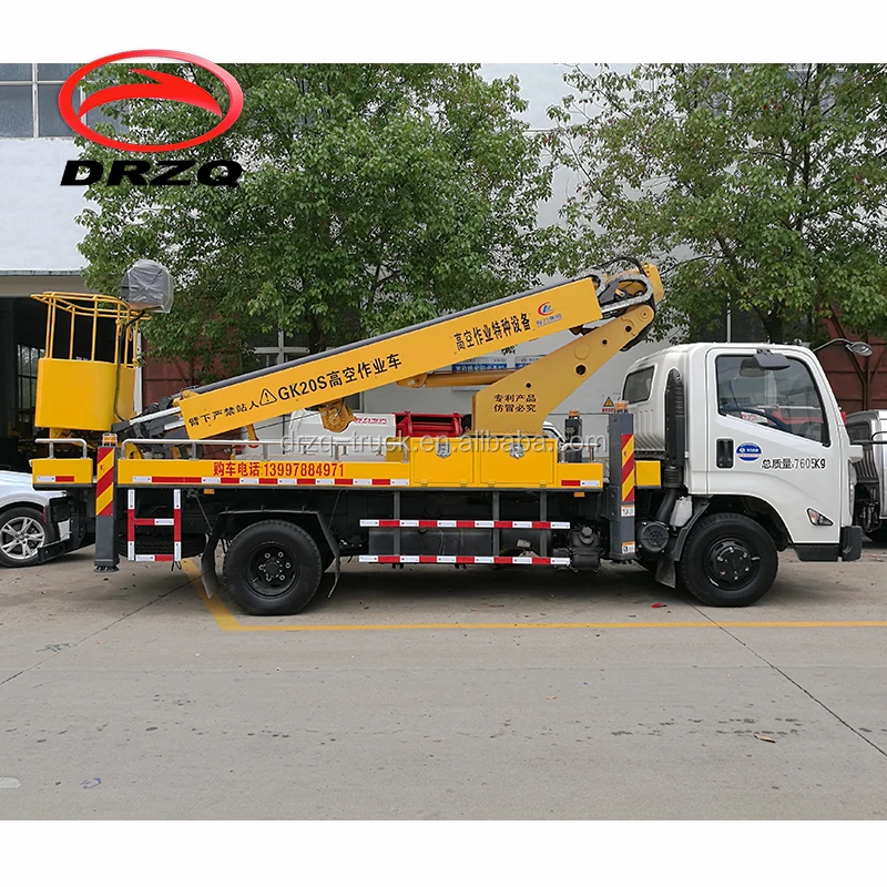 Chinese factory low price crane 20m 10m 14m platform hand truck aerial platform truck with bucket for sale