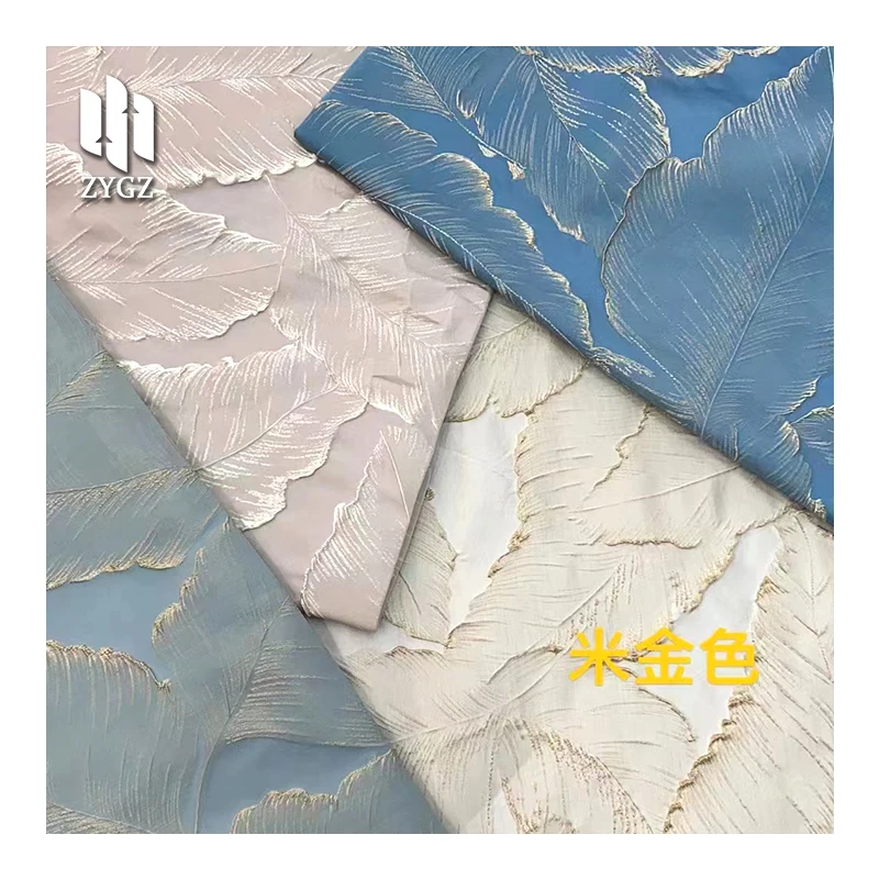 Jacquard Polyester Fabric for Dress Household Textiles Satin Jacquard Fabric Pointelle Fabric Drapery Upholstery Crafts