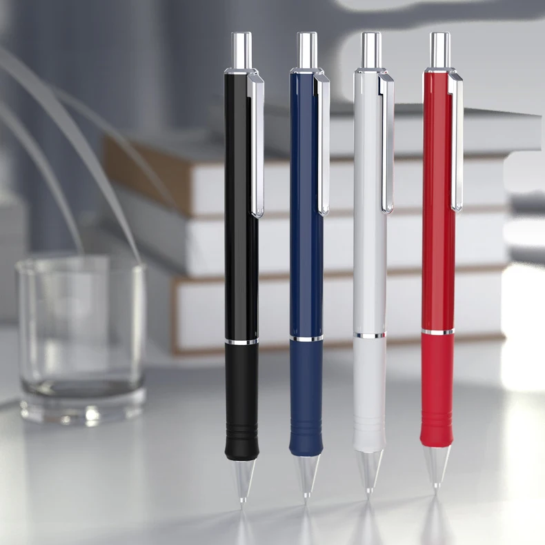 Promotional Luxury Business Office Supplies Metal Gel Ink Pens Retractable Soft Rubber Grip Neutral Pens with Custom Logo.
