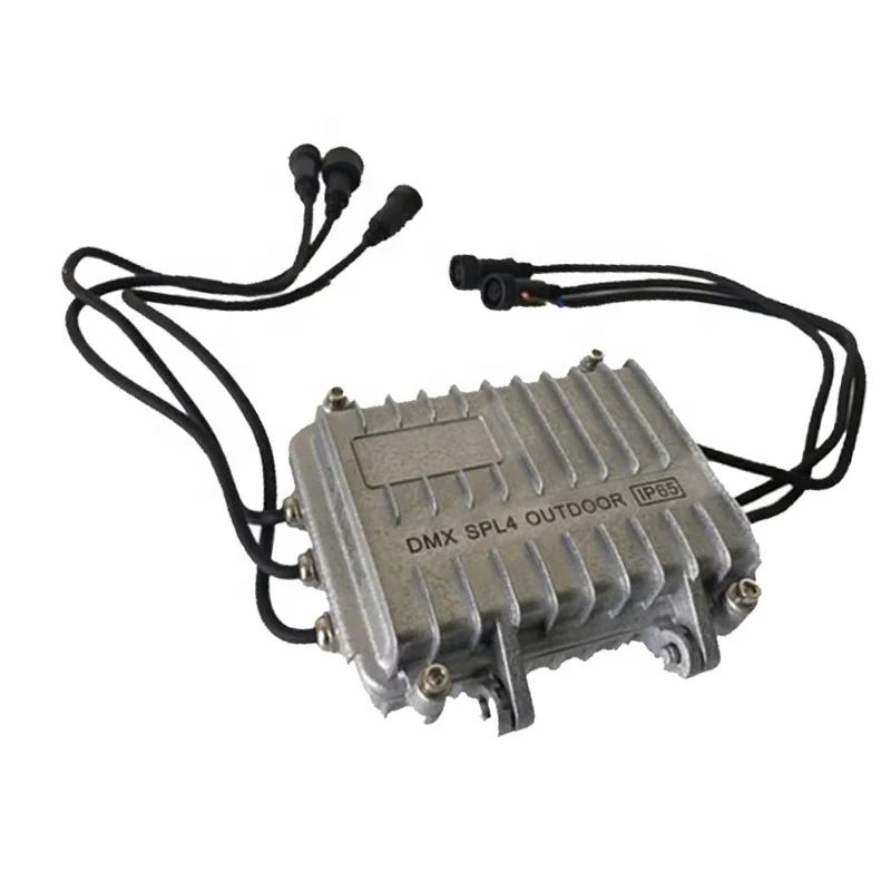 4 Ways DMX Splitter Distributor Outdoor Waterproof Stage Light DMX Signal Amplifier