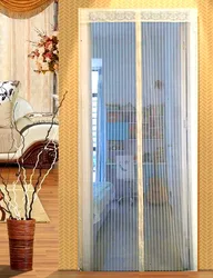 L Deal For Pets Fiberglass Flower Embroidery Magnetic Mesh Summer Anti Mosquito Door Curtain