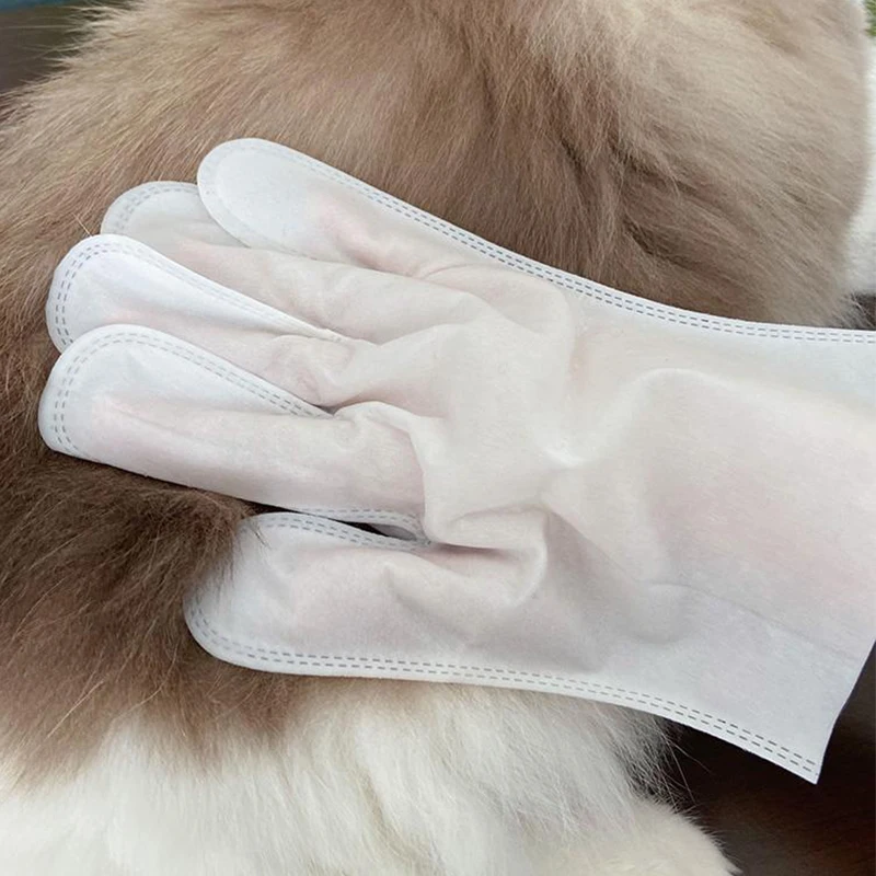 customized organic pet cleaning wet wipes dog cat dental teeth disposable  pet grooming glove alcohol free canister