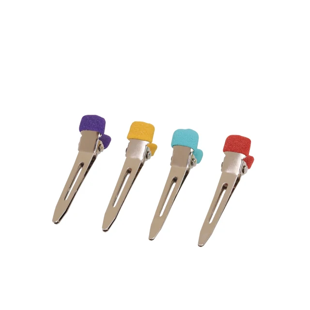 Professional Fashion New Custom Colorful Lovely Small Metal Single Prong Pin Curls Hair Clips For Beauty Salon