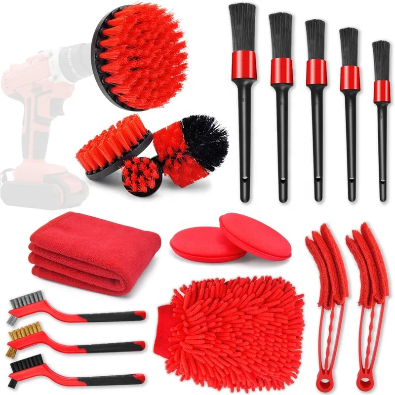 18 Pcs Car Cleaning Kit Interior and Exterior Car Detailing Brush Set,Car Cleaning Kit for Cleaning