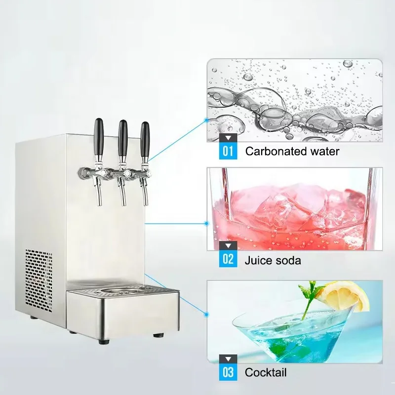 70 Liter Seltzer Sparkling Carbonated Water Machine Soda Maker Commercial 3~6 Bar Soda Water Making Machine