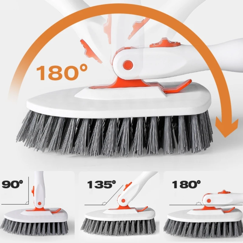 Shower Scrubber Cleaning Brush with Long Handle Eco friendly 3 in 1 Tub and Tile Scrubber
