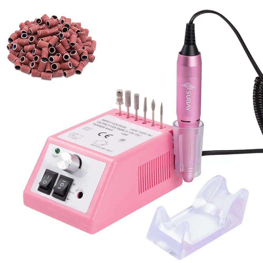 Professional Nail File Drill Set Kit Electric pink Nail Drill Machine 20000 rpm for Acrylic Nails