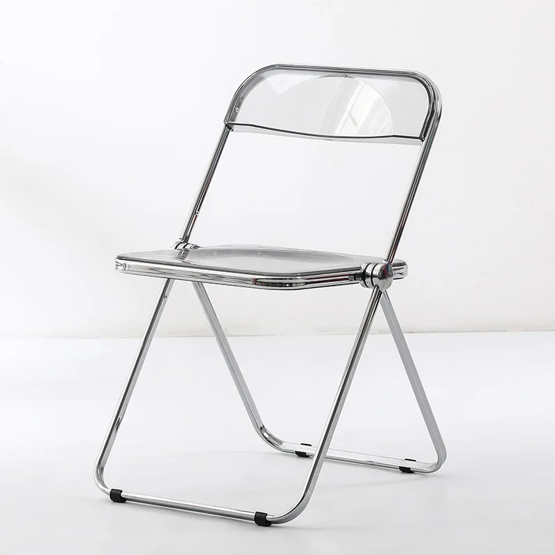 Hot Sale Modern Transparent Acrylic Outdoor Folding Chair Plastic Chairs With Metal