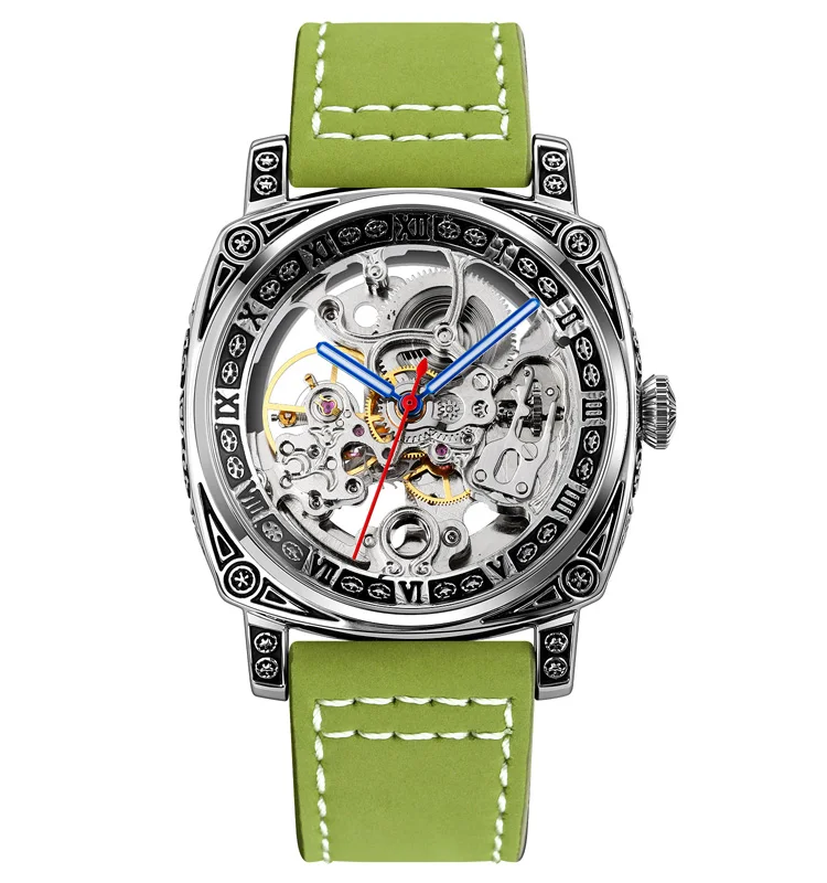 New Arrival Skmei 9271 Men Automatic Watch Mechanical Wristwatch Leather Strap Wholesale Price