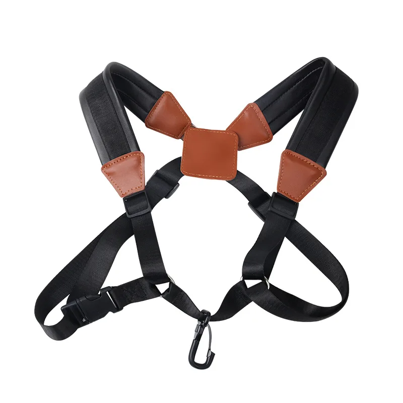 
Saxophone Strap Double Shoulder Leather Strap Sax Neck Accessories for Child/Adult 