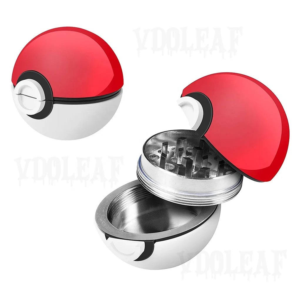 Wholesale 55mm 3 Parts Tobacco Herb Grinder Golf Shape Ball Spice Grinder