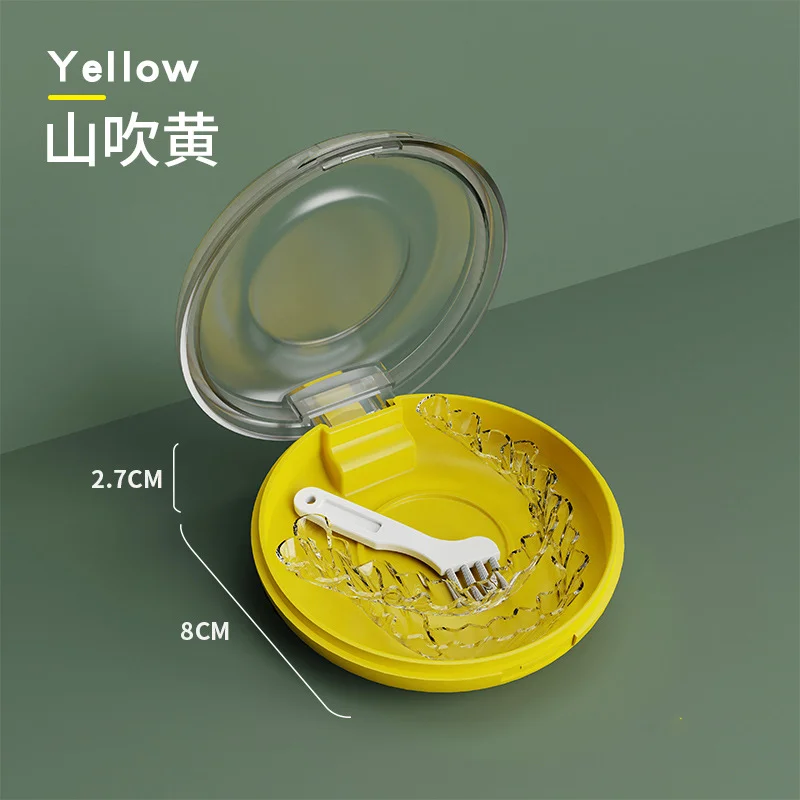 dental box Braces Case Magnetic Aligner Retainer Case Round Shape Mouth Guard Storage Box Orthodontic Box Storage Denture