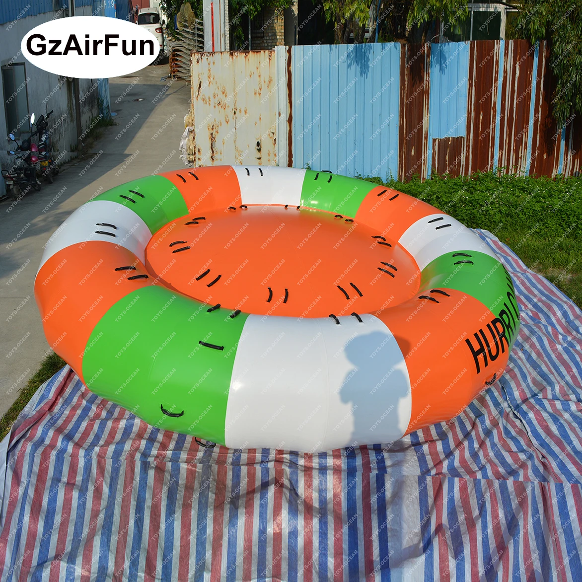 Inflatable Disco Boat Inflatable Water Spinner Gyro Flying Disco Ball