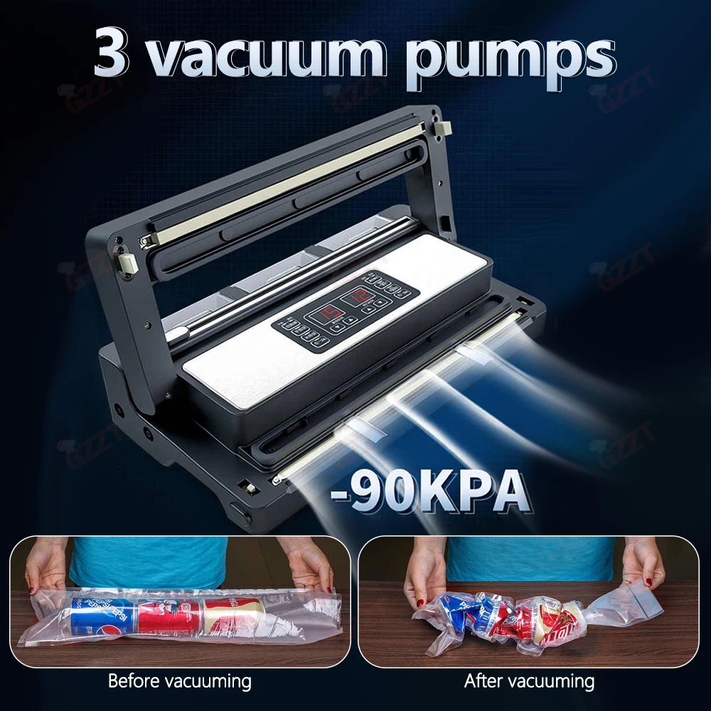 Heavy Duty Vacuum Food Sealer Double Pumps Vacuum Packing Machine Foodsaver Vacuum Sealer Bags Rice Brick Packing Machine