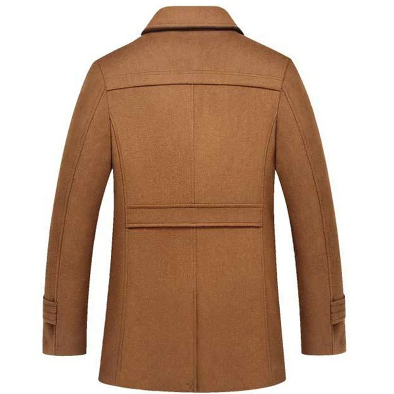 
High Quality Winter Thicken Woolen Plain Coat Men 