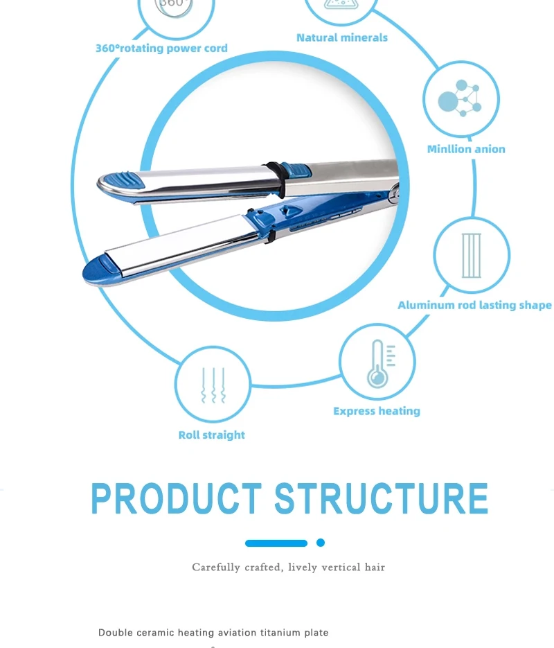 Hair Straightener Machine Nano 450 Degrees Hair straightening with LED Display hair curler straightener