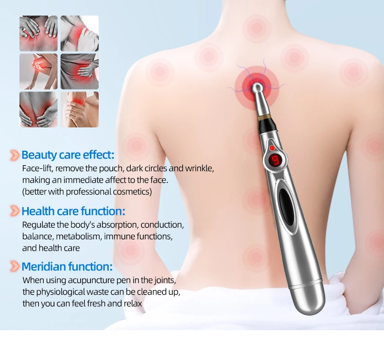 Health Care 9 Modes Electronic Energy Pen Acupuncture Pen Portable Meridians Laser Therapy Acupuncture Pen For Pain Relief