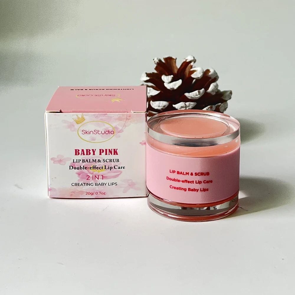 Частная торговая марка Уход за губами отшелушивающие черные губы Лидер продаж 2 в 1 лучший натуральный нежный уход розовый скраб для губ