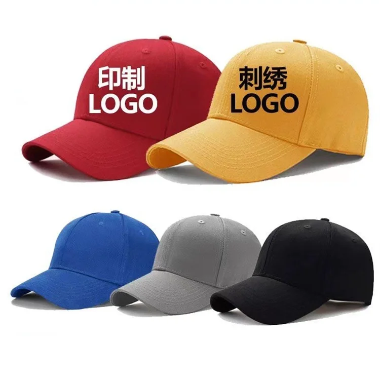 Custom Logo Baseball Cap 6-panel Hat Print With 3d Embroidery Gorras Sport Baseball Fitted Cap Hat