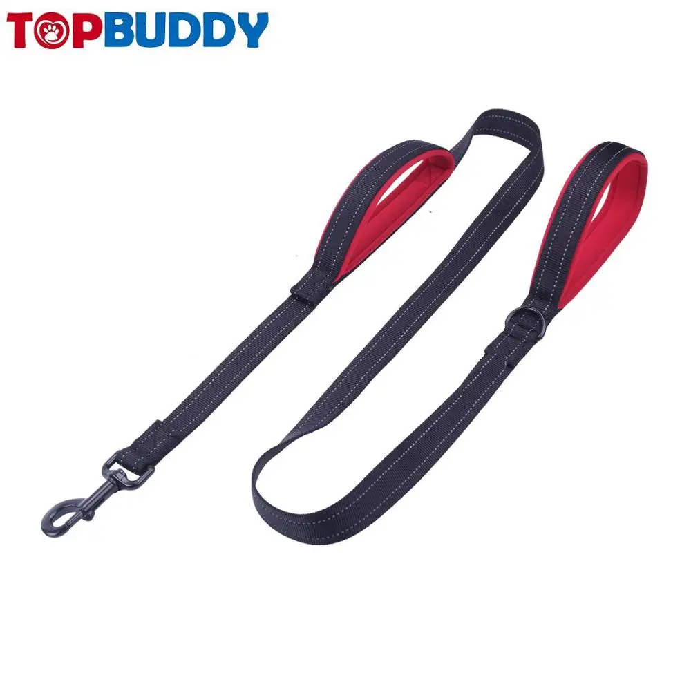 Hot Selling Custom LOGO Color Neoprene Padded Short Reflective Nylon Dog Leash for Dog Pet Walking Training