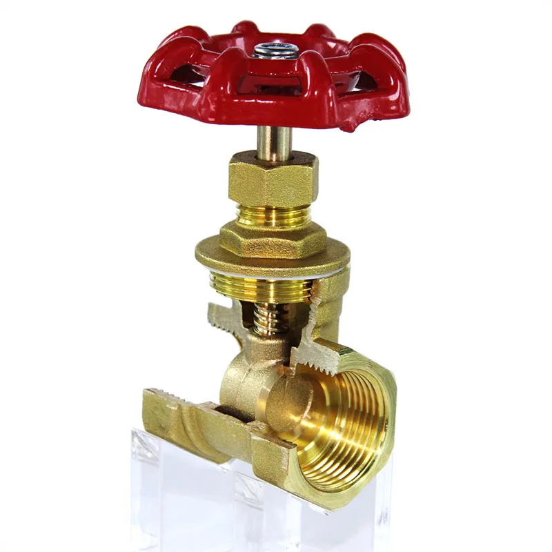 Brass bronze  high efficiency 1/2inch DN15 BSPT thread handle full port brass gate valve for water