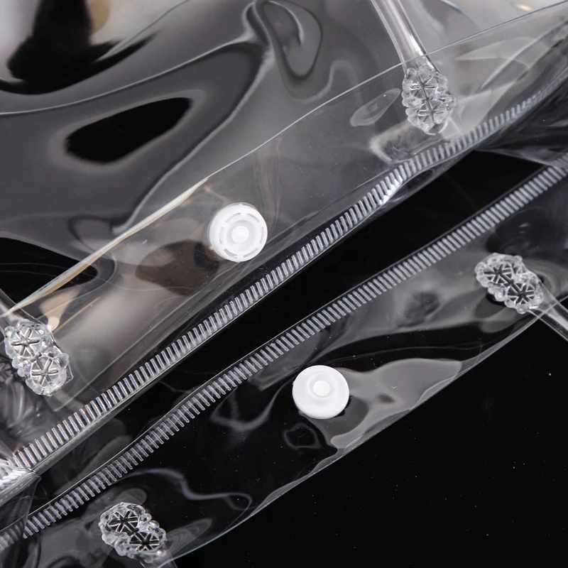 Custom Reusable Top Quality Clear Pvc Plastic Shopping Bag With Logo Waterproof Transparent Handle Bags Packing For Gifts