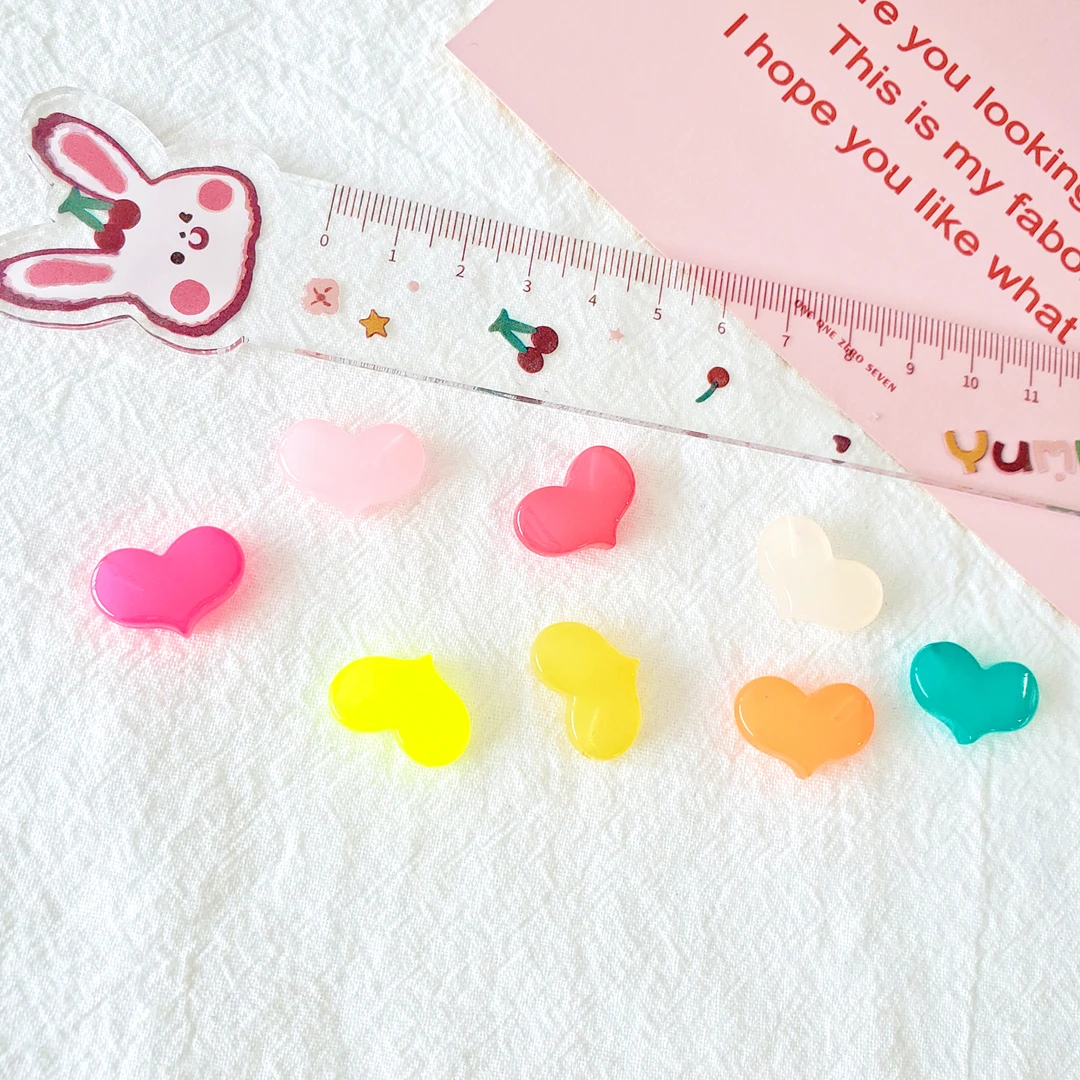 Wholesale Acrylic 14*20mm 538pcs Factory Hot Sale Heart Shape Plastic Beads For Jewelry Making