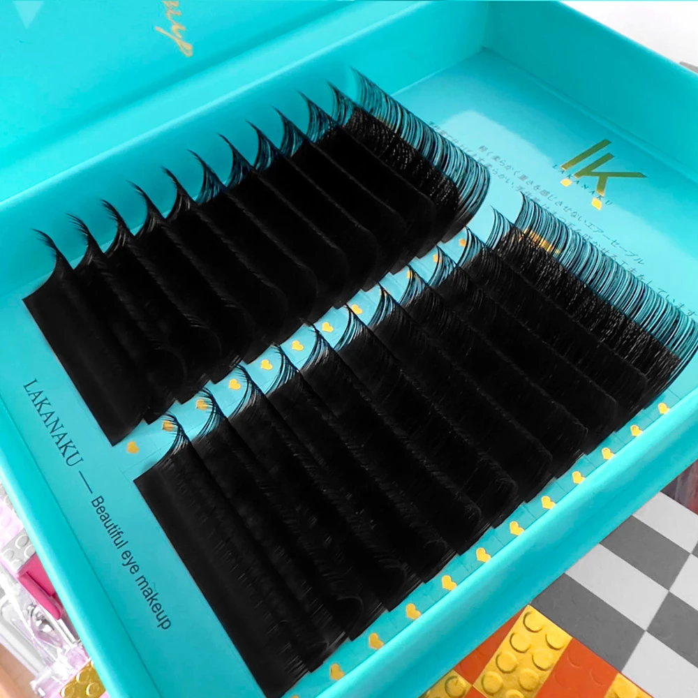 Russian Cashmere Volume Lash Trays Fluffy Soft Extension De Pestanas Matte Black New Arrivals Pbt Fiber Lash Extensions Supplies