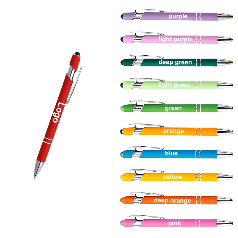 New Design Business Gifts logo Advertising custom Ball Pen Metal Office Giveaway Travel Aluminum Ball Point Pen for Mobile Phone