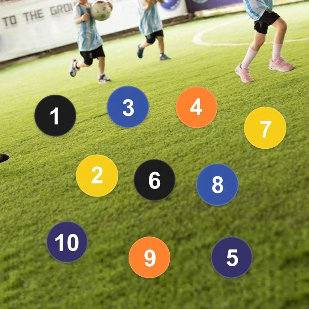 Wholesale Flat Disc Cones Round Numbered Spot Markers Non Slip Landmark Track Field Markers