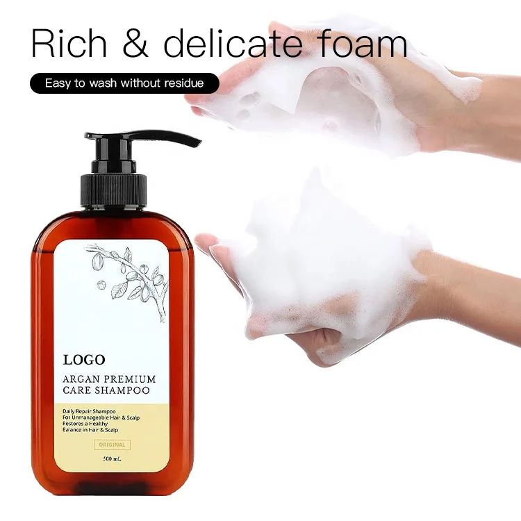 Оптовая продажа Собственная марка Травяной Шампунь против перхоти бесплатный образец натуральный шампунь с аргановым маслом Премиум для ухода за волосами
