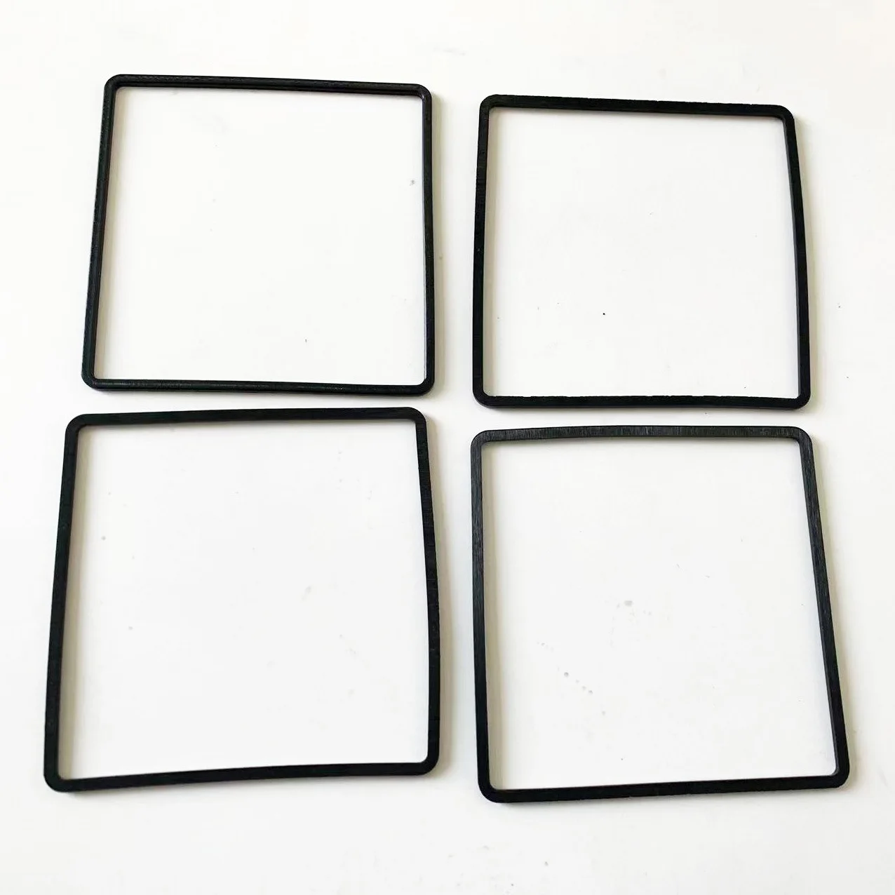 Custom epdm/nbr/silicone material heat resistance black rubber square gasket