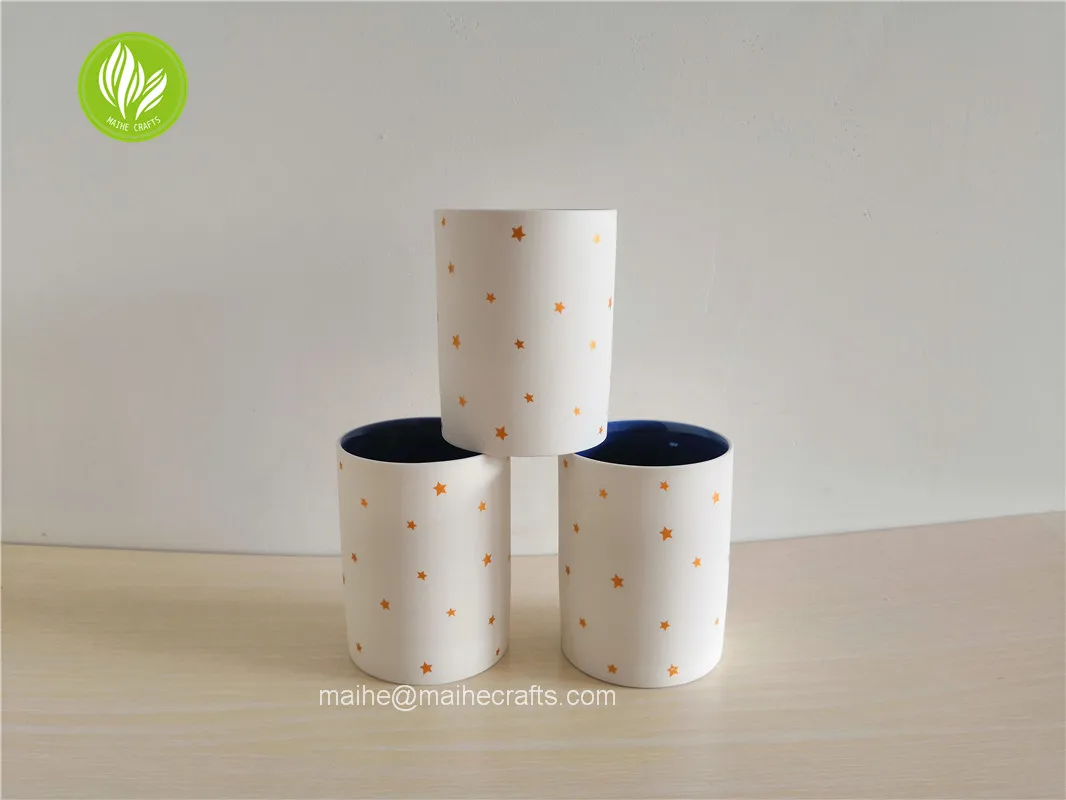 ceramic candle jar Candle container for candle DIY