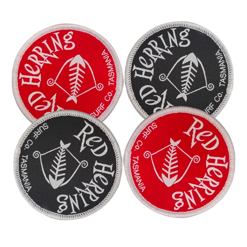 Badges For Clothing Embroidery Iron On Patches Labels Fashion Damask Custom Garment Woven Coat Arms Patches For Clothing