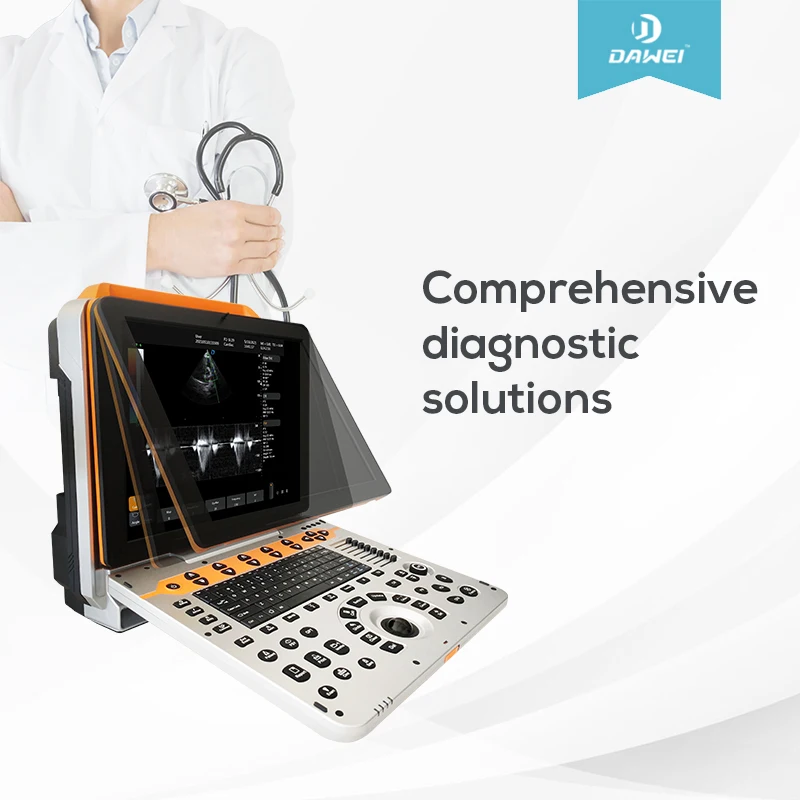 DAWEI P60 4D Portable Color Doppler Human Ultrasound Gynecology Cardiovascular Echo Machine Sale scanner with CE&ISO certificate