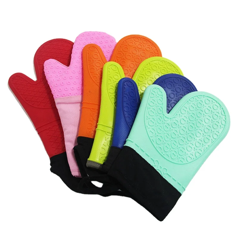 
Microwave oven insulation silicone oven baking high temperature resistant gloves antiskid lengthening thickening customization 