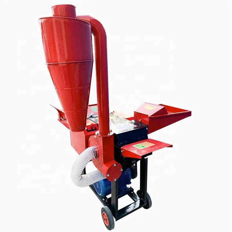 9ZRF-1 Grass Cutting  Chaff Cutter Corn Stalk Crusher Dry Wet Grass Crushing Machine with Conveyer for Animal Feed Machinery