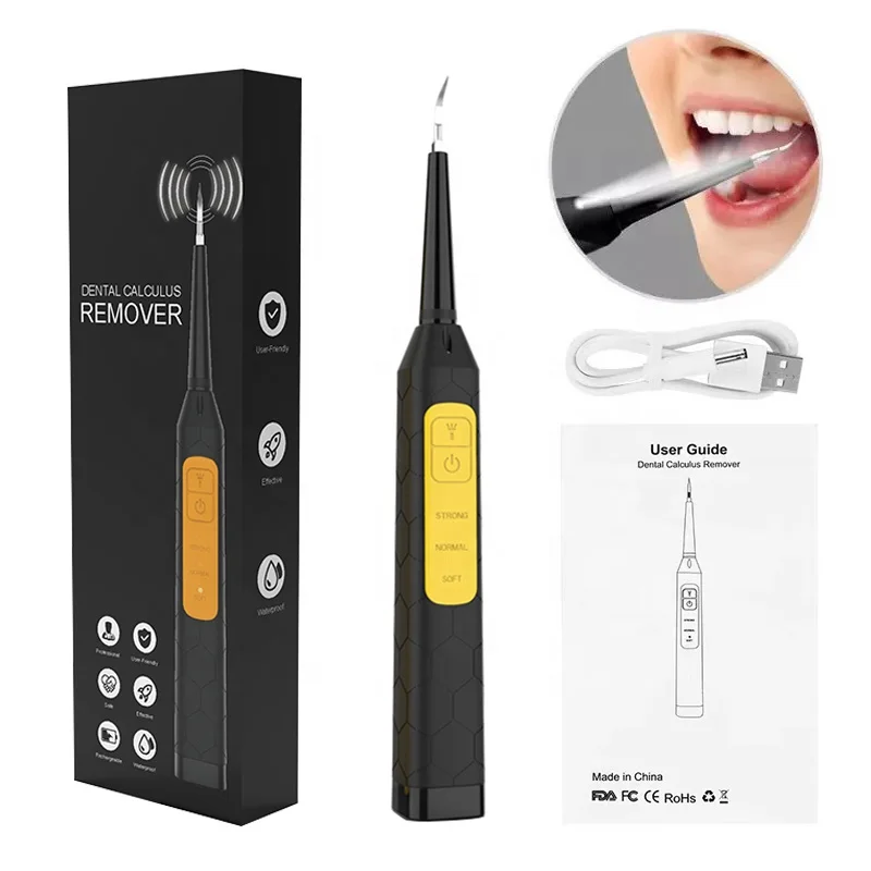 
Sonic Dental Scaler Electric Dental Calculus Remover Kit LED 3 Modes Teeth Whitening Machine Tooth Cleaner Tool Tartar Remover 