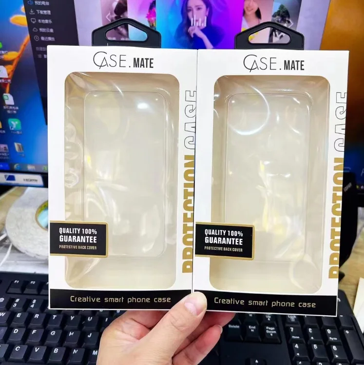 Прозрачный пластиковый чехол для iPhone Samsung Huawei