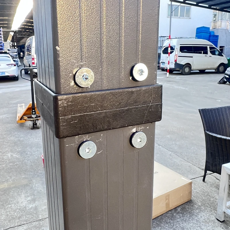 Outdoor Waterproof Garden Gazebo with Retractable Canopy and Aluminum Frame Metal Grape Trellis for Summerhouses