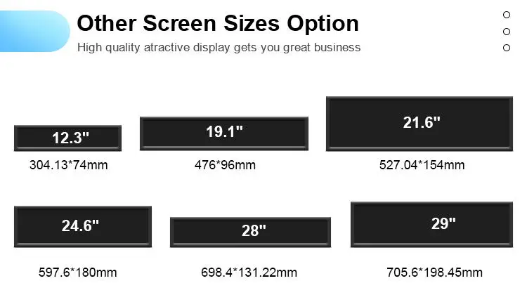 Ультра широкий 57 дюймов digital signage бар Тип ЖК-дисплей android для супермаркета Розничная полка