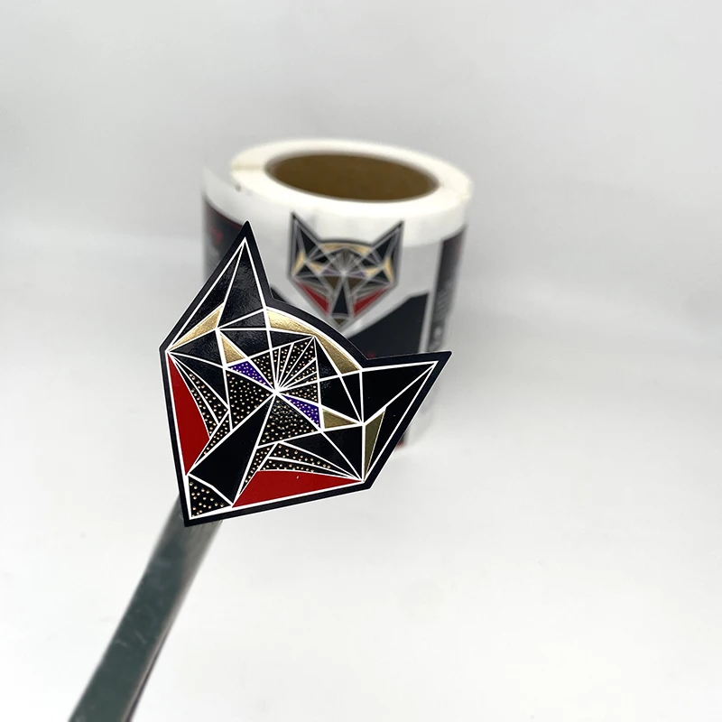 Custom self-adhesive printed paper gold foil wine labels for bottles