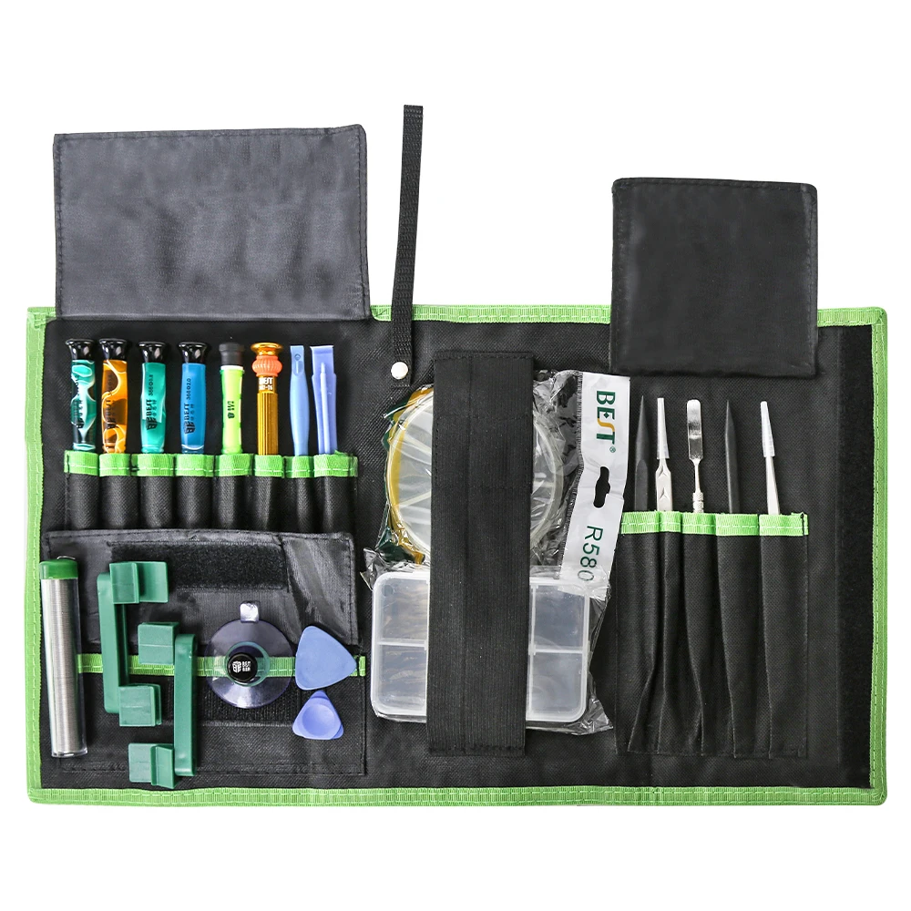 BST-122 Mobile Phone Repair Tools Kit Spudger Pry Opening Tool Screwdriver Set with tin wire for phone Hand Tools