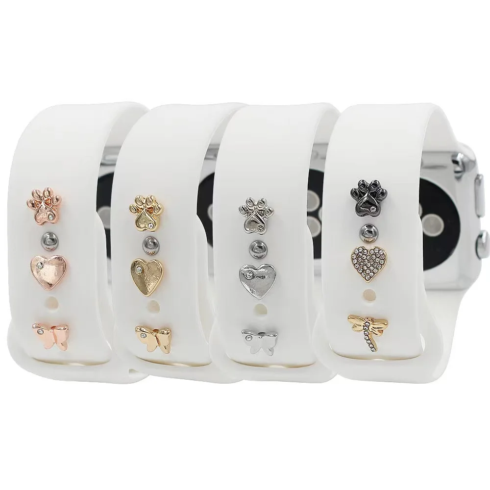 Watch band Charms Decorative Bracelet Ring for  Watch Band Strap Creative Nails Watchband Accessories for iWatch