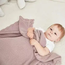 100% Pure Cotton Knitted Baby Blankets Newborn Baby Swaddle Wrap Sleeping Muslin Blankets High Quality Quilted Baby Blanket