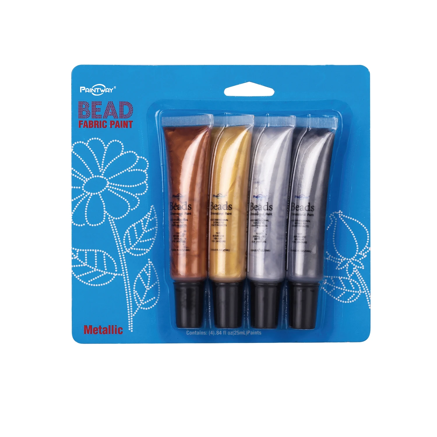 Factory Direct Supply 4 Colors Bead Fabric Paint  Fantasy Textile Colored Clothes Hand-painted Beads Pigment