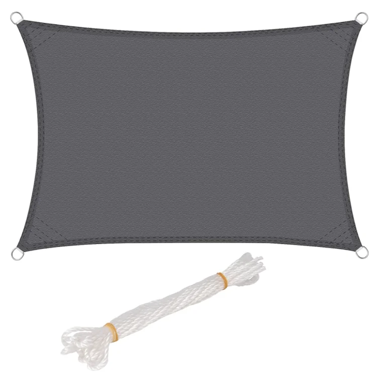 HDPE 2x3m Rectangle Dark Grey Shade Sails & Nets Sun Shade Sails