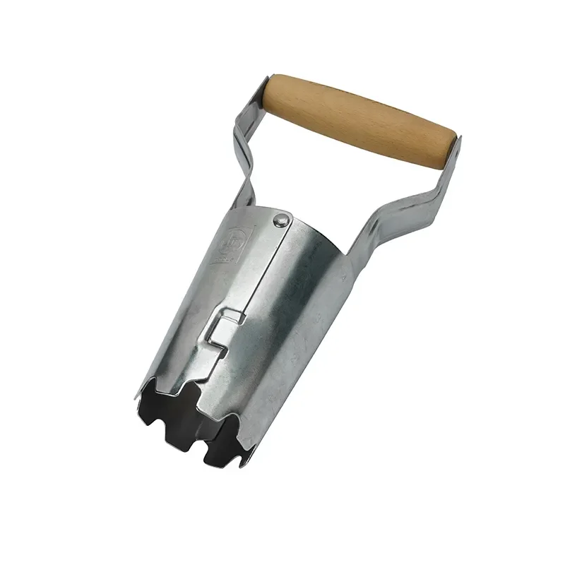 Portable Stainless Steel Wooden Handle Serrated Pepper Cabbage Vegetable Hand Bulb Transplanter Tool