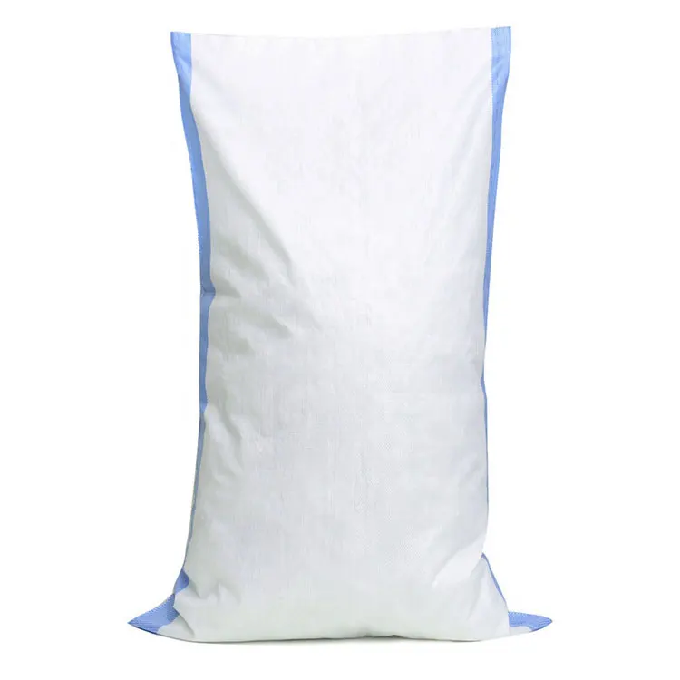 50 кг 100 Пользовательский логотип PP Тканые Silage зерна упаковки Gunny мешки с полоской